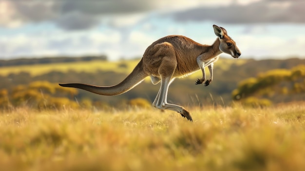 Free kangaroo in the wild