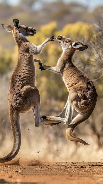 Free Photo free kangaroo in the wild