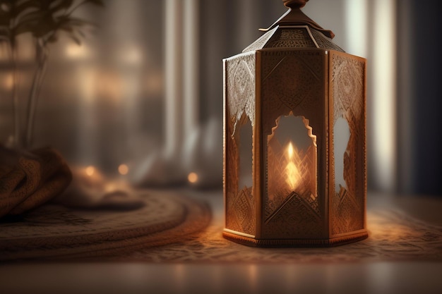 Free photo free photo background ramadan kareem eid mubarak royal moroccan lamp mosque with fireworks