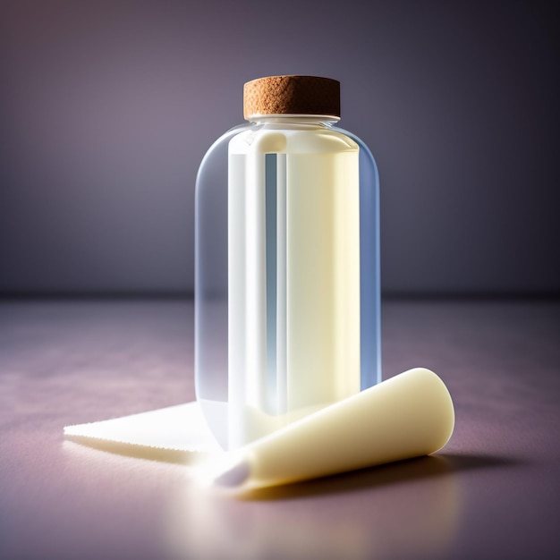 Free photo beauty product bottle mockup image with background