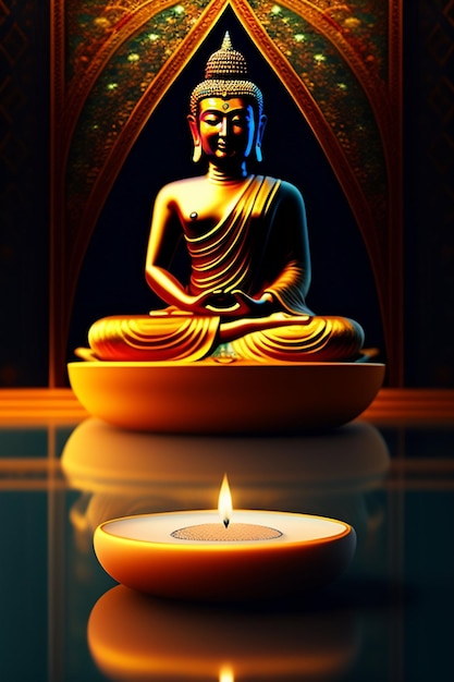 Free Photo free photo gautum buddha vesak purnima statue symbol of peace background