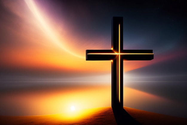 Free photo good friday background with jesus christ and cross