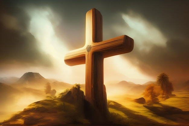 Free photo good friday background with jesus christ and cross