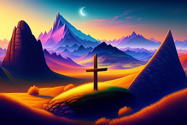 Free photo free photo good friday background with jesus christ and cross