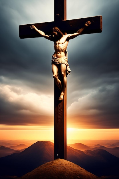 Free Photo free photo good friday background with jesus christ and cross