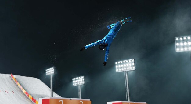 Freestyle aerials skiing