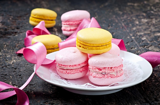 French colorful macaroons