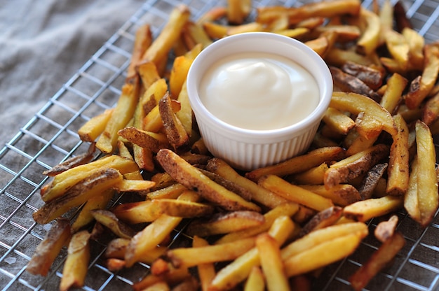 French fries and mayonnaise