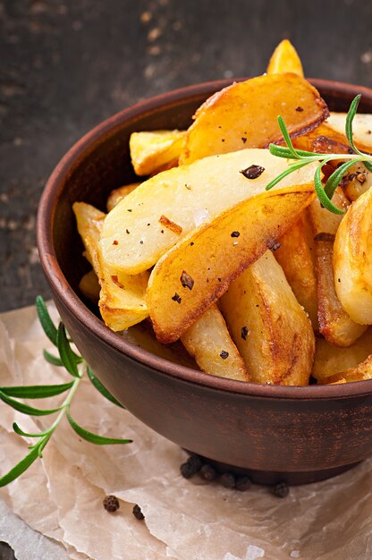 French fries potato wedges