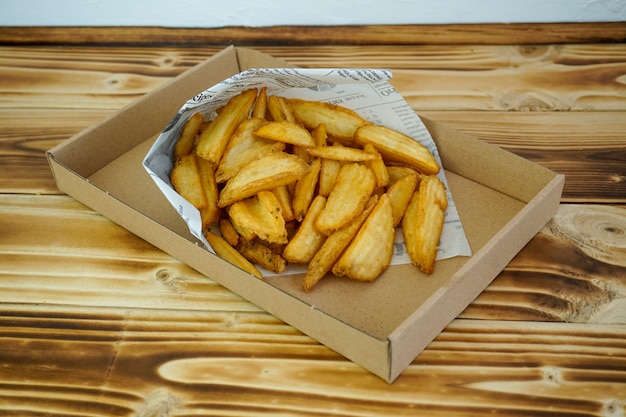 French fries on a restaurant table