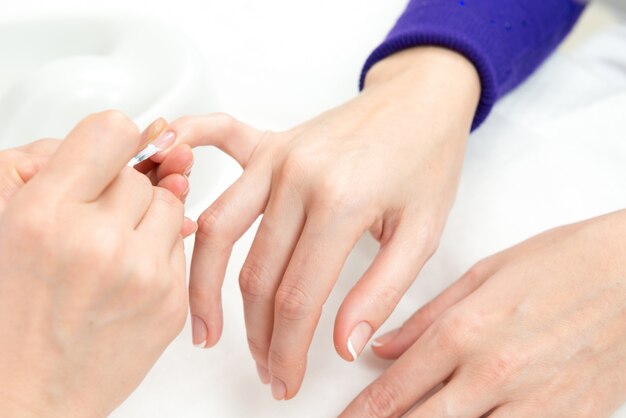 French Manicure process