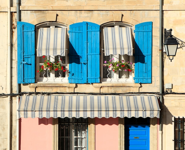 Free Photo french windows provencal style