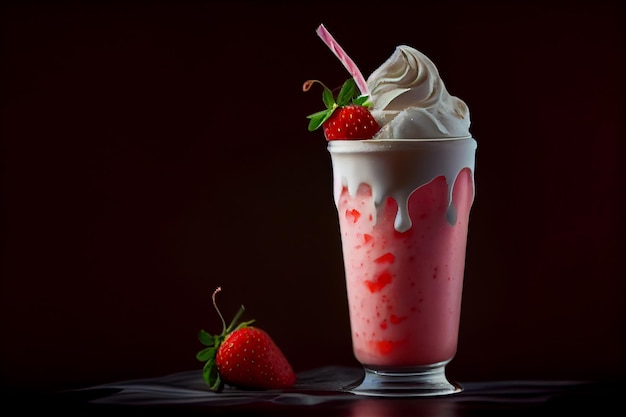 Free photo fresh berries and cream make a gourmet dessert generative ai