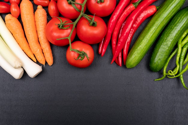 Fresh bright colorful vegetables