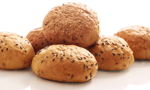 Free photo fresh buns with different seeds