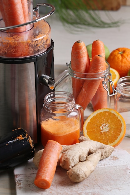 Free Photo fresh carrot juice