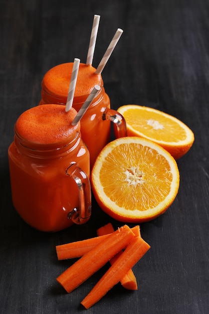 Free Photo fresh carrot juice