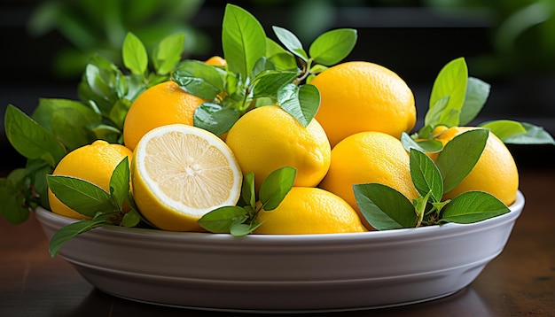 Free photo fresh citrus fruits healthy eating nature juicy refreshment generated by artificial intelligence