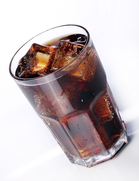 Fresh cola drink in glass