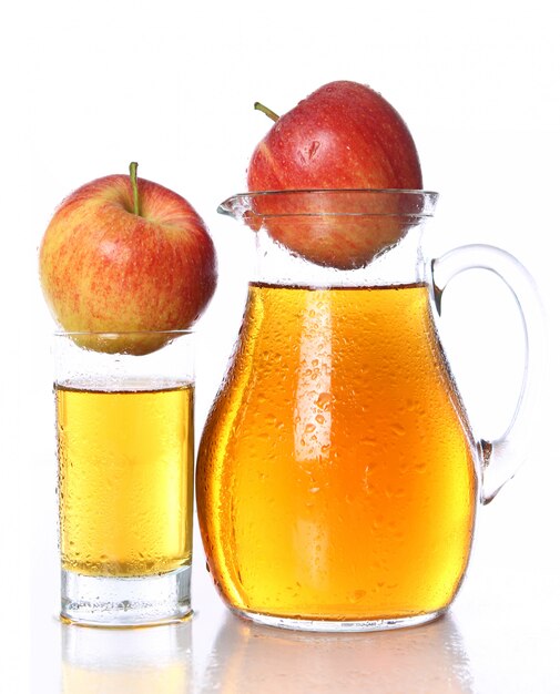 Fresh and cold apple juice