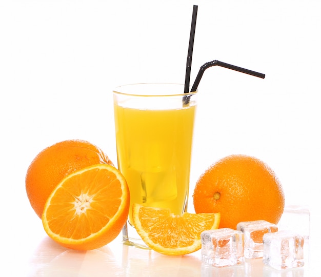 Fresh and cold orange juice