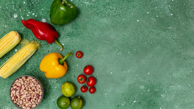 Fresh colourful vegetables for Mexican cuisine