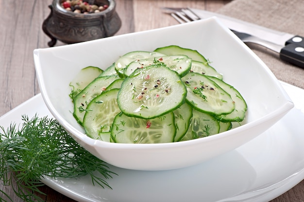 Fresh cucumber salad