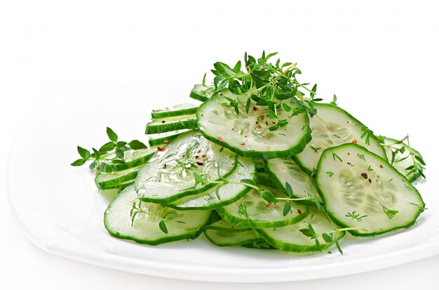 Fresh cucumber salad