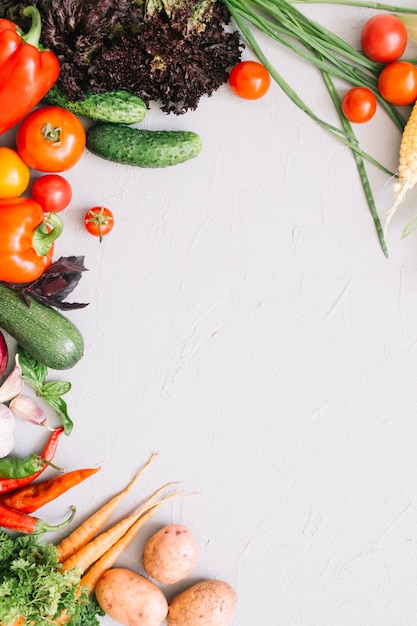 Free Photo fresh different vegetables pile