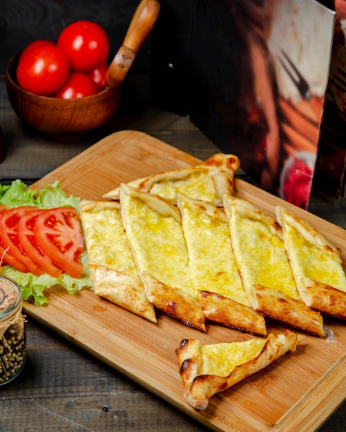 Free Photo fresh georgian khachapuri with cheese