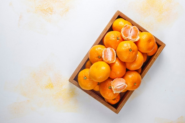 Fresh juicy clementine mandarins.