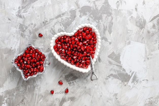 Free Photo fresh juicy pomegranate seeds.