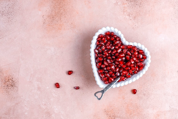 Fresh juicy pomegranate seeds.