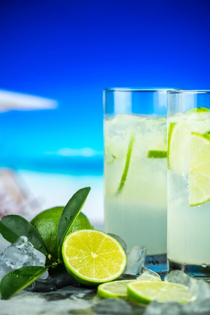 Free photo fresh lime drinks macro shot