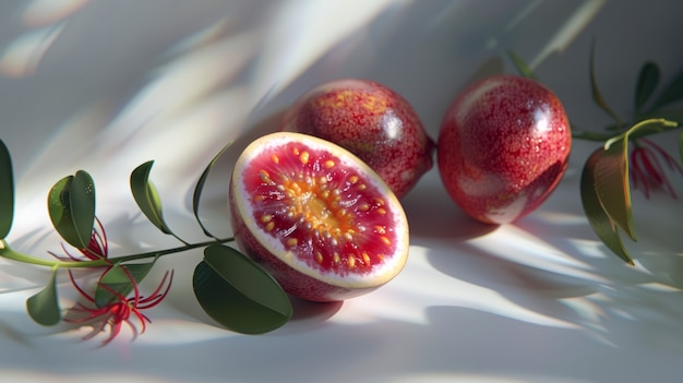 Free Photo fresh maracuja fruit also known as passion fruit