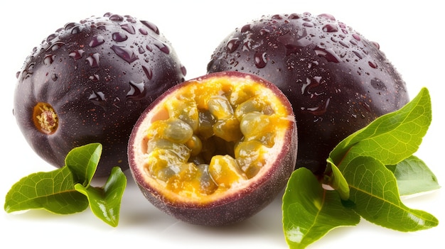 Free photo fresh maracuja fruit also known as passion fruit