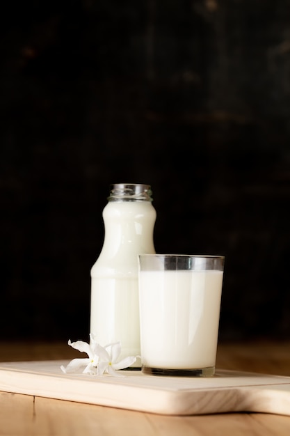 Fresh milk bottle glass