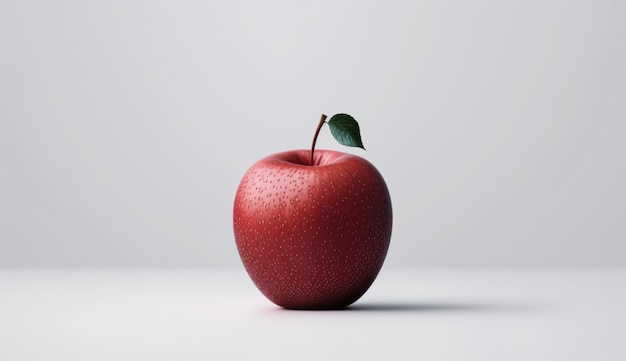 Free photo fresh ripe apple on white background close up generative ai