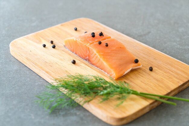 Fresh Salmon Fillet on board