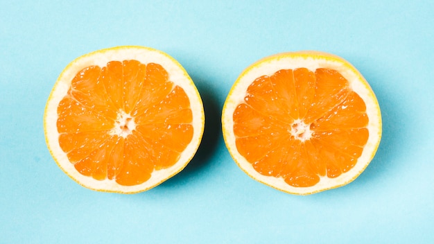 Fresh sliced orange on light background