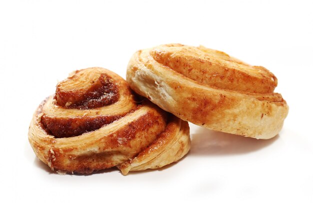 Fresh and tasty buns with cinnamon