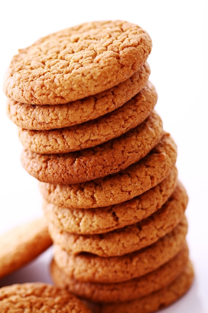 Free photo fresh and tasty oat biscuits