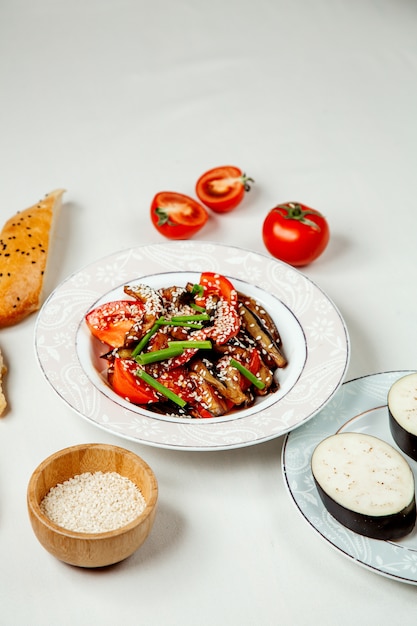 Fresh vegetable salad on the table