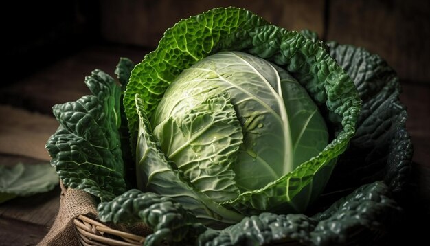 Fresh vegetable salad with healthy organic ingredients generated by AI