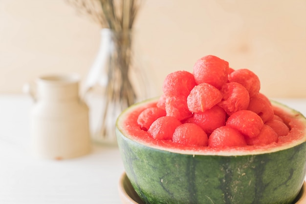 fresh watermelon on table