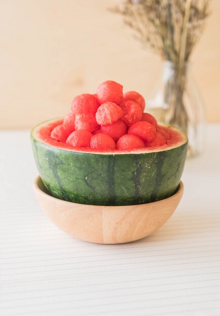 fresh watermelon on table