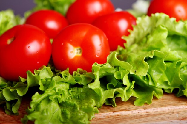 Fresh and wet tomatoes