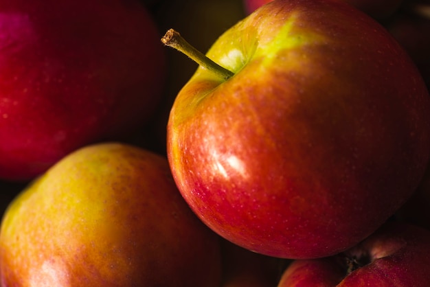 Free photo freshness of ripe red apples