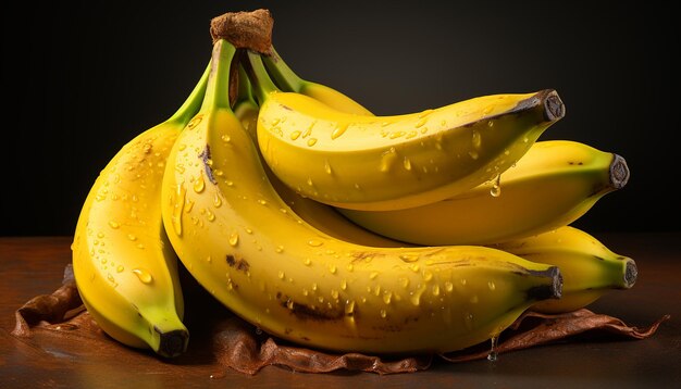 Freshness and vibrancy of nature captured in a healthy banana snack generated by artificial intellingence