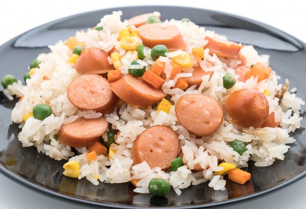 fried rice with sausage